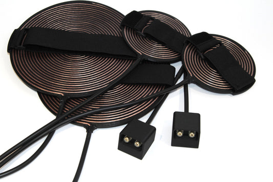 Full kit for the TZLA plasma machine: two Gandr coils, a Tvíburi pad pair and two Tengill connection boxes